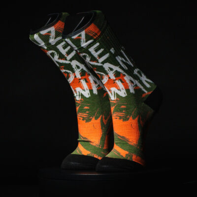 Sportsocken danzware. CAMOU GREEN ORANGE