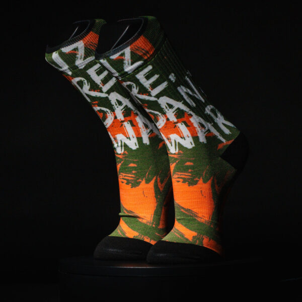 Sportsocken danzware. CAMOU GREEN ORANGE