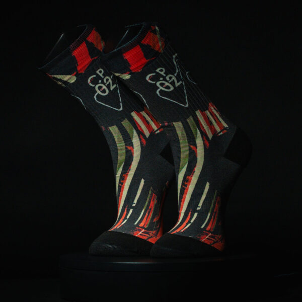 Sportsocken danzware. SACHSENRING CAMOU BLK RED GLD