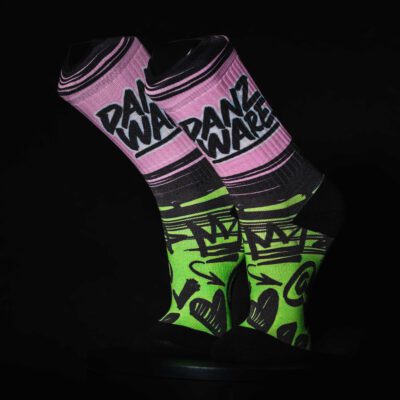 Tennissocken danzware. HUSTLE AND BUSTLE PINK GREEN