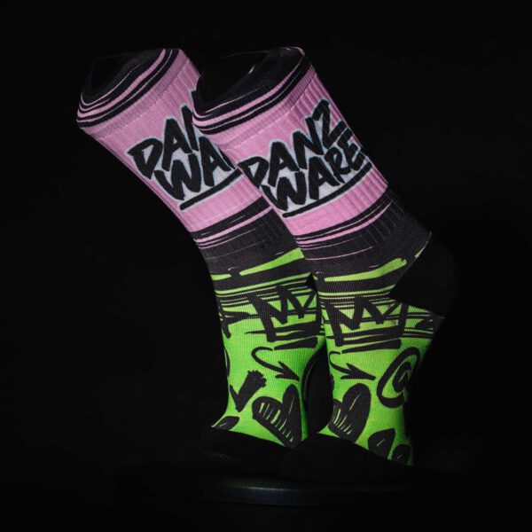 Tennissocken danzware. HUSTLE AND BUSTLE PINK GREEN
